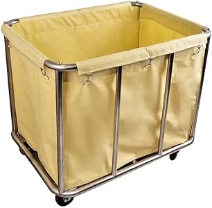 QYF Carrito de Lavandería Comercial de lavandería Cesto con Ruedas