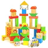 Building Blocks for Toddlers Set, Forest and Animals Wooden Blocks, Suitable as Toddler Toys, Wooden Toys, Learning Toys, Baby Blocks, Toddler 