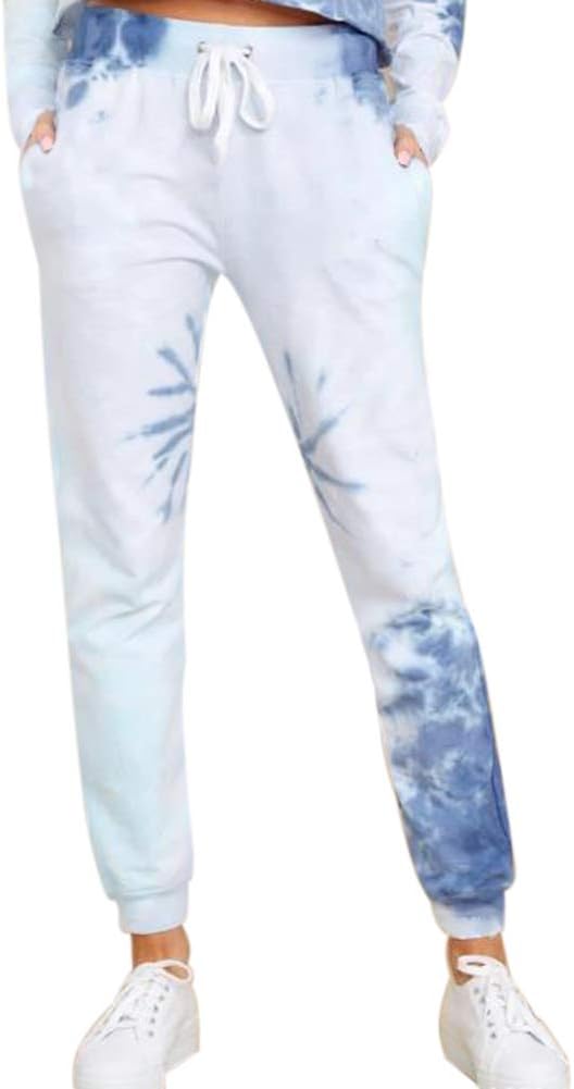 Womens Tie Dye Joggers Trousers Sports Tracksuit Bottoms Jogging Pants Casual Running Fitness Exercise Sweatpants