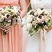 CEWOR 2 Pack Artificial Peony Silk Flowers Bouquet with Satin Ribbon for Home Bridal Wedding Party Decorationï¼ˆPinkï¼‰