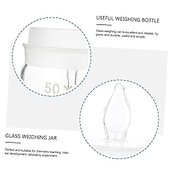 FUOYLOO 3pcs Weighing Bottle Small Glass Bottles