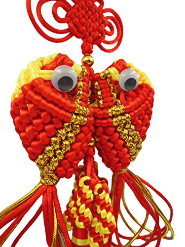 Knot love red chinese knot tassel feng shui double fish…