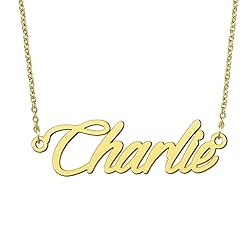 BYBWBL Charlie Name Pendant Necklace 18k Gold