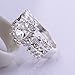 joyliveCY Fashion 925 Sterling Silver Jewelry Inlay Multi Zircon Upscale Luxury Party Ring Size 8