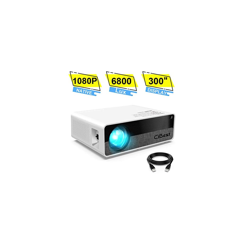 CiBest Q9 Native 1080P HD Video Projector 6800 Lux