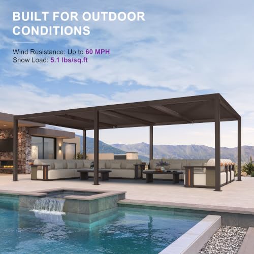 PURPLE LEAF 14x24 Louvered Pergola Review: Large Adjustable Aluminum Outdoor Structure image 25