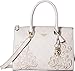 GUESS Women's Arianna Box Satchel Cement Handbag