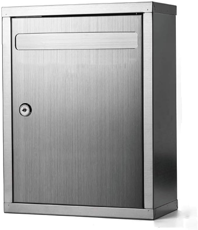 DECOMELODY Vintage Briefkasten Orange - Europäischer Wandbriefkasten Mit Schloss 30x22cm