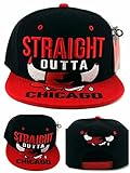 Greatest 23 Chicago New Straight Outta Bulls Colors Black Red Era Snapback Hat Cap