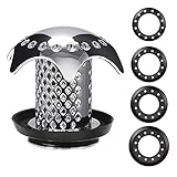 YZHI Drain Hair Catcher Shower Drain Hair Trap Shower Drain Tub Sink Drain Strainer 4 Compatible Rubber Rings (1-Set)