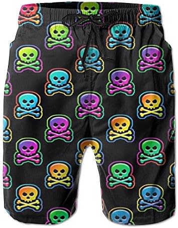 Sugar Skull Jogging Men Summer Surfing Quick-Drying Swim Trunks Shorts Beach Pants With Pocket