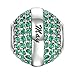 SOUFEEL May Birthstone Charm Dark Green Swarovski Crystal 925 Sterling Silver Charms for European Bracelet