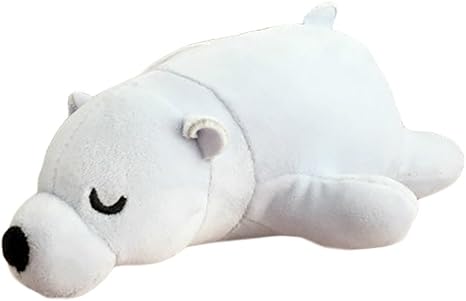 Funif Cute Polar Bear Shaped Stuffed Animal Toys Back Cushion