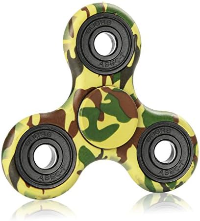 LISTAR Hand Tri-Spinner Fidget Spinner Toy, Camouflage 2 Side Clearly Printed, Stress Reducer For ADD, ADHD, Anxiety, and Autism Adult Children (H)