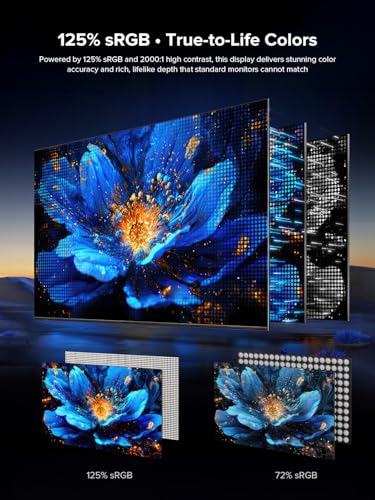UPERFECT 18.5 Inch Portable 120Hz Gaming Monitor 10-Point Touch, FHD IPS HDR FreeSync, 180° Adjustable Support and VESA, Second Travel Monitor for Laptop, Mac, PC and Game Consoles