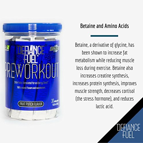 Defiance Fuel Pre Workout Powder Energy Drink W/ Beta Defiance Fuel Pre Workout Powder Energy Drink W/ Beta