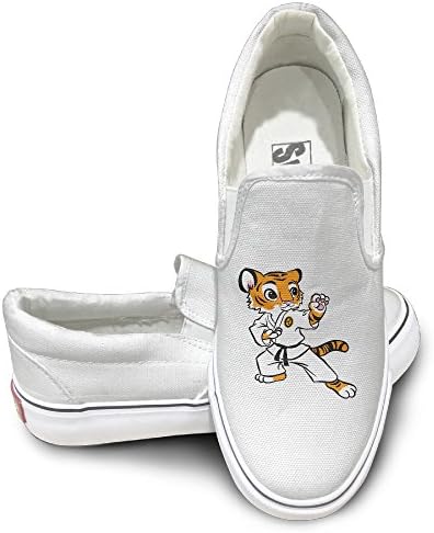 Claudia Unisex Fashion Shoes Kungfu Tiger Canvas Sneaker 43 White