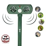Outdoor Ultrasonic Pest Repeller, LAIER Waterproof Solar Animal Repeller Rodent and Pest Repeller Cats, Dogs, Mice, Squirrel Repellent Eliminator Pest Control PIR Sensor