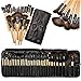 CoKate Makeup Brush Set, 32PC Eyebrow Shadow Makeup Brush Set with Pouch Bag Wooden