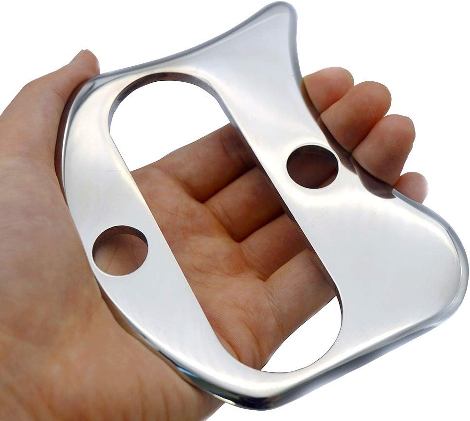 RODEREK Gua Sha Massage Tool, Stainless Steel, Back Massager, IASTM Scraping Massage Tools (Big) - Image 3