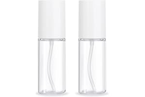 KREMORV Travel Pump Bottle 2pcs Cosmetic Pump Container Refillable Clear Lotion Bottles for Cream and Pure Essential Oils to Travel and Bathroom