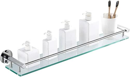 Estante De Vidrio Para BañO Carrito De Ducha De Un Solo Nivel Montado