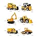 Coolplay Inertia Toy Early Engineering Vehicles Friction Powered Dumper,Bulldozers,Forklift,Tank Truck,Asphalt Car and Excavator for Children Kids Boys and Girls ( Pack of 6)