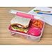 Sistema To Go Collection Bento Lunch Box, Medium, Clear/Pink Klips