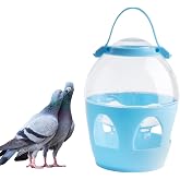 Pigeon Water Dispenser Feeder, 2L Water Pot Container with Handle for Pigeon Chicken Parrot Duck Poultry (Colors May Vary)