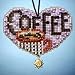 Love Coffee Beaded Counted Cross Stitch Charmed Ornaments Kit Mill Hill 2013 I Love MH163102