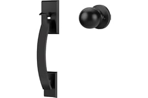Goldenwarm Front Door Handle, Black Door Handle Exterior Outdoor, Poignee Porte Exterieur, Poignée De Porte Extérieure