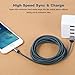 Winage 10' Ultra Long Nylon Braided Charging Cable USB Cord Charger Compatible with iPhone 7/7Plus/SE/6S/6/6 Plus/6S Plus/5S/5C/5/iPad Air/Mini/iPod Nano/Touch -Blue - 2 Piece (Pack of 2)