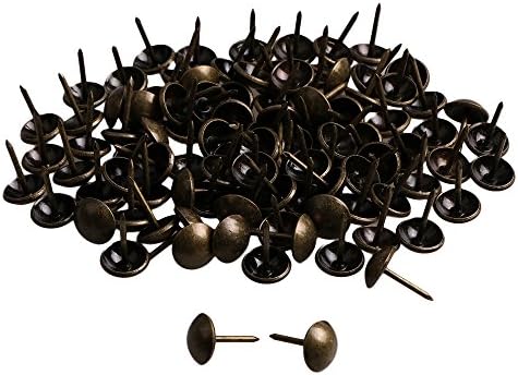 100pcs 10.5mm Retro Vintage Bronze Upholstery Nail Tack Stud for Wood Furniture Decor