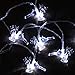 Angela&Alex White String Lights, 16.4 ft White Battery Powered 40 LED Lights Valentine's Day Decoration Waterproof Lights, 8 Modes for Indoor/Outdoor Fence Garden Mother's Day Home Party Decorations