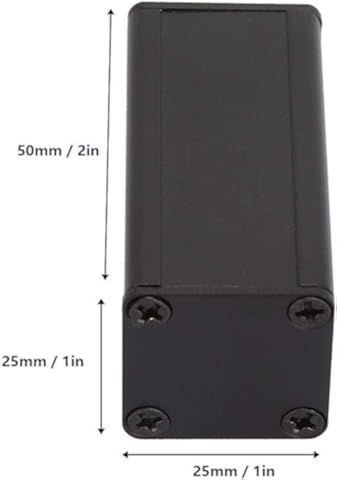 Caja de refrigeración de aluminio, carcasa de aluminio negra Carcasa de placa de circuito impreso Caja de refrigeración electrónica para productos electrónicos Instrumentos de suministro de energía mó