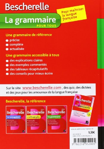 Bescherelle La grammaire pour tous: Ouvrage de reference sur la grammaire francaise (French Edition) (Bescherelle références)