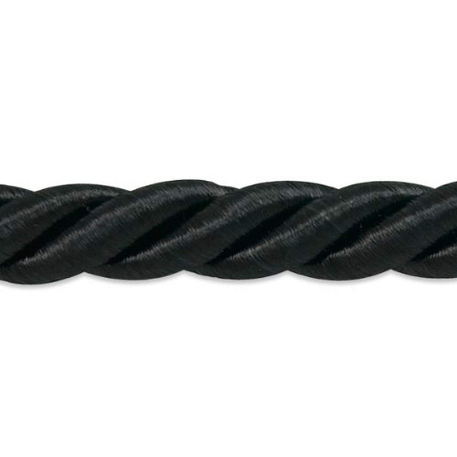 Expo International IR4324BK-20 Savannah 3/8-Inch Twisted Cord Trim, 20-Yard, Black