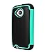 Moto E (2nd GEN.) Case, Motorola E (2nd GEN.) case, E LV Motorola Moto E / E2 ( SECOND GENERATION) (2015) Case, Full Body Hybrid Armor Protection Defender Case Cover - Dual Layer Armor Protective Case Cover for Motorola Moto E -TEAL