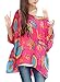 iNewbetter Womens Floral Batwing Sleeve Beach Loose Blouse Tunic Tops 05