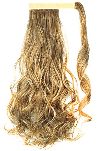 18" Wavy Curly Wrap Around Ponytail Extension for Woman Synthetic Hair Extension