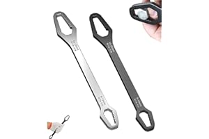 Universal Car Wrench Self-Adjusting Double Ended Wrench 8-24mm &3-17mm Self-Tightening Multi-Function Repair Tool Chrome Vana