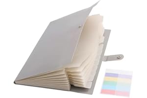 8 Pockets Expanding File Folders, A4 Paper Accordion Folders, Portable Paper Bill Receipt Organizer, Letter Size, Home Colleg