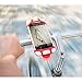 Universal Bike Phone Holder, Bicycle Handlebar Stroller Cell Phone Mount for iPhone 8 Plus 7 6S 5 SE Samsung Galaxy S8 S7 Note 6, 4 to 6 Inch Android Smartphone, Bike Tie Series - Red