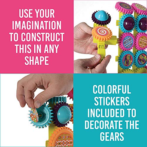 Top Race Remote Control Moving Gear Train Stem Building Toy with Lights and Sound Gift Toys for