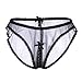 Sheer Hipster Split Open Crotch Crotchless Panties Women's Underwear Knickers S-4X