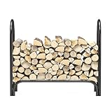 Regal Flame 4 ft Heavy Duty Firewood Shelter Log Rack for Fireplaces and Fire Pits to Enjoy a Real Fire or Complement Vent-Free, Propane, Gas, Gas Inserts, Ethanol, Electric, Indoor Outdoor Fireplaces