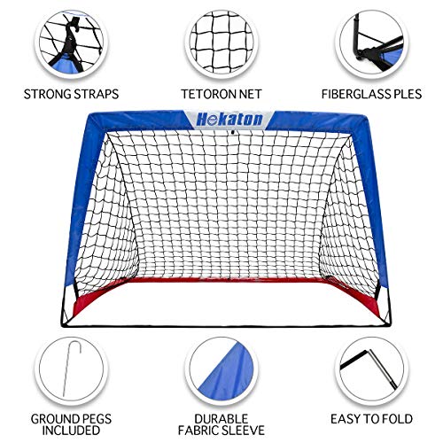 Hekaton Portable Soccer Goal, Popup Soccer Nets for Backyard Training