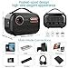 YAKAR Portable Wi Fi projector.Supports1080p/4Kresolution,Wireless screen projector with 150 ANSI lumens.Built-in Bluetooth,speakers and battery.Compatible with iPhone,Android,HDMI,USB & Tablet(Black)