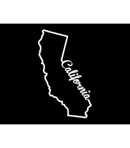 2x California Aufkleber Auto - Konturgeschnittene Vinyl-Sticker, Ca. 11 Cm (Schwarz)