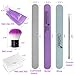 Gel Nail Polish Remover Kit, Nail Polish Remover Tool with Nail Clips, Nail File, Nail Brush, Triangle Cuticle Peeler Scraper, Finger Separators, Lint Free Nail Wipes for Gel (Purple)